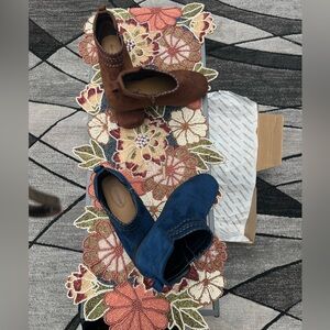 2 Pairs of Brand New The Farren Bootie By Comfortview Denim & Brown BOTH SZ 8.5M